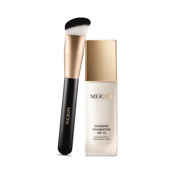 Meroda Changing Foundation & Essential Brush Bundel - Kleurveranderende Foundation - 30ml thumbnail
