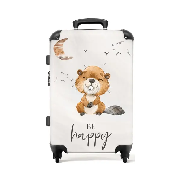 NoBoringSuitcases.com - Grote Koffer - Kinderkoffer Geschikt Voor Jongens En Meisjes - Reiskoffer Met 4 Wielen Medium - Trolley Op Wieltjes 72 Liter - thumbnail