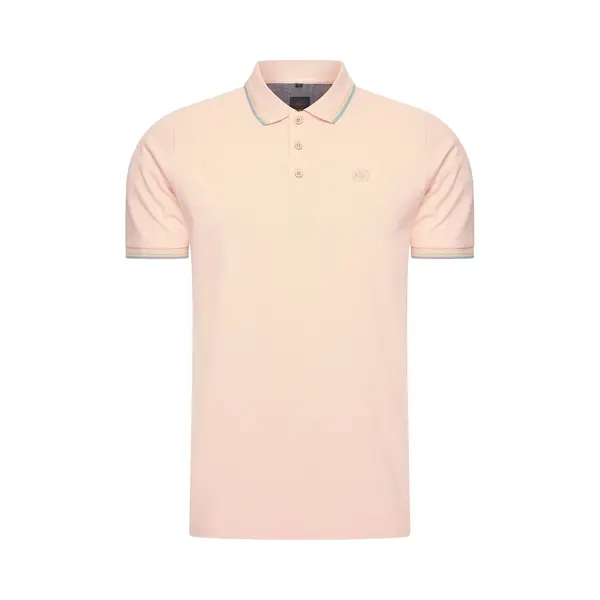 Mario Russo Polo Shirt Edward - Polo Shirt Heren - Poloshirts Heren - Katoen - Perzik Oranje thumbnail