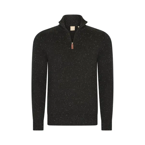 Mario Russo Skipper - Heren Trui - Half Zip - Zwart - Xxl thumbnail