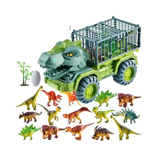 Nince Dinosaurus Transport Truck - Speelgoed Auto Met 16 Dino's