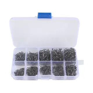 Vishaken Set - 500 Stuks - Met Oog - 10 Maten - Alle Vissoorten - Hengelsport Accessoires