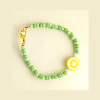 Talila Jewels® Armbandje Voor De Allerkleinsten - Groen Met Citroen