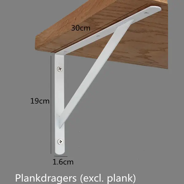 4 Stuks Plankdragers-planksteunen / Wandplankdragers- Voor Stabiele En Stijlvolle Opbergruimte-wit thumbnail