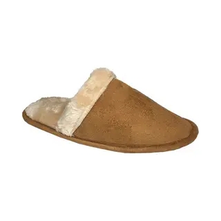 Attrezzo® Sloffen Met Warme Voering - Laag Model - Camel - Maat 38 - Pantoffels - Altijd Warme Voeten!
