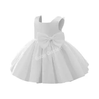 Baby Garden Baby Feestjurk - Meisjes Bruiloft Jurk - Bruidsmeisje Jurk - Wit Maat 80