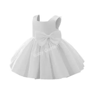 Baby Garden Baby Feestjurk - Meisjes Bruiloft Jurk - Bruidsmeisje Jurk - Wit Maat 86