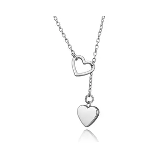 Lumici® | Hart In Hart Ketting - Dubbele Hart Ketting - Verguld - Hartjes Ketting - Ketting Met Hartje - Valentijn Ketting -December Cadeau - Cadeau