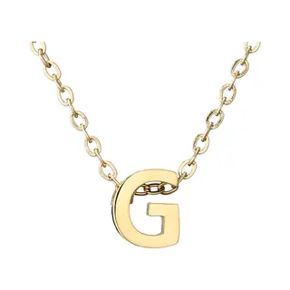 Initiaal Ketting Met Letter G Goudkleurig - Naam Ketting Cadeau - Geluksketting Op Kaartje - Pax Amare