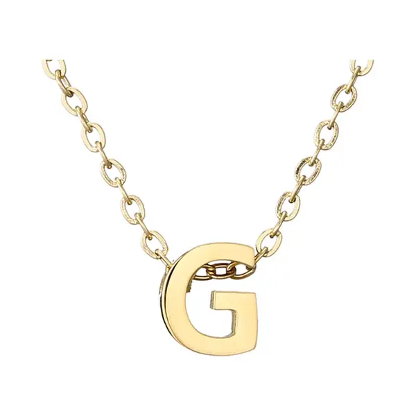 Initiaal Ketting Met Letter G Goudkleurig - Naam Ketting Cadeau - Geluksketting Op Kaartje - Pax Amare thumbnail