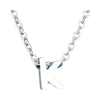 Initiaal Ketting Met Letter K Zilverkleurig - Naam Ketting Cadeau - Geluksketting Op Kaartje - Pax Amare