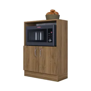 moka park avm Moka Park Mikrowelle, Küchenschrank Mit 2 Türen, Küchenzeile, Küchenschrank Organizer, Backofen, 90x65x30 Cm (Braun)
