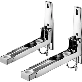 Magnetron Beugel - 2 Stuks - Rvs - Verstelbare Muurbeugel Magnetron - Microwave Holder - Magnetron Rek - Magnetron Ophangbeugel - Magnetron Steun -