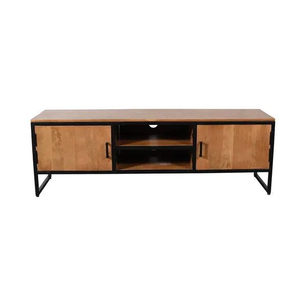 Lizzely Garden & Living Tv Meubel Bruin Mangohout 150cm Liv Tv Kast Duurzaam Mango Massief Hout Tv-meubel thumbnail