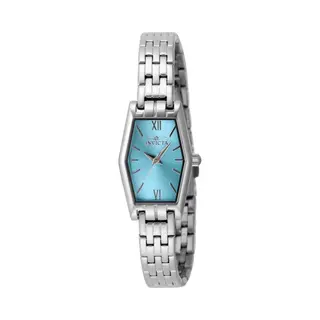 Invicta Angel 49063 Dames Horloge - Waterdicht - Analoog - Quartz Uurwerk - Roestvrij Staal Met Blauwe Wijzerplaat - 20mm