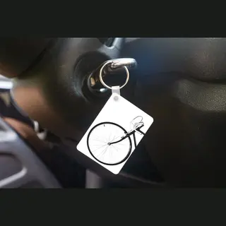 Sleutelhanger - Fiets - Wiel - Zwart - Stuur - Uitdeelcadeautjes - Plastic