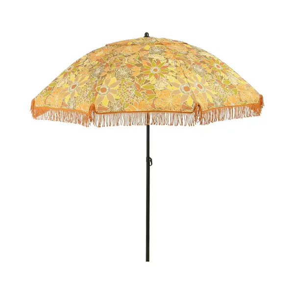 Mica Decorations Bloem Parasol - Stokparasol - H238 XØ220 Cm - Bruin thumbnail