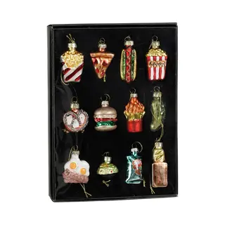 Mica Decorations Decoratie Ornament Fastfood Goud 12 Stuks