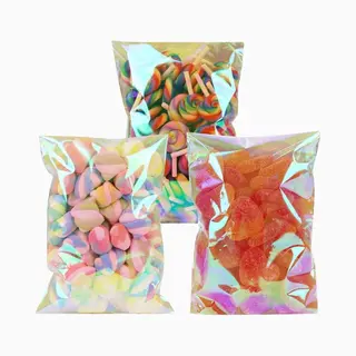 Happy Happenings Uitdeelzakjes - 25 Stuks - 13 X 18 Cm - Iriserend - Uitdeelcadeaus - Traktatie Voor Kinderen - Transparant Cellofaanzakjes