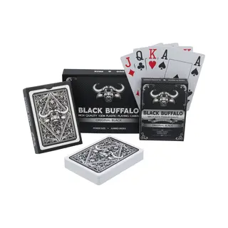 Black Buffalo - 100% Plastic Pokerkaarten - 2 Kaartspellen - Waterdichte & Kreukvrije Speelkaarten - 63*88mm