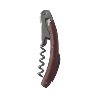 Doodadeals® - Kelnersmes – Sommeliersmes – Kurkentrekker Wijn – Wijnopener - Rvs En Kunststof – Hout - Donkerbruin