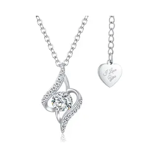 Malinsi® Ketting Dames Hug Diamant - Zilverkleurig Rvs - Kettingen Met Hanger - Cadeau Vrouw