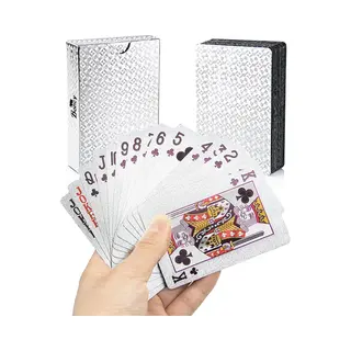 Boncy® Luxe Speelkaarten - Zilver Kaartspel - 100% Plastic & Waterdicht Kaarten - Spelkaarten Pokerkaarten - Playing Cards Voor Poker Of Drankspel