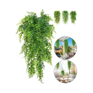 Boncy® Premium Kunstplant - 2 Stuks - Hangplant Groen Kunstplanten - Nep Planten Voor Binnen En Buiten - Kamer Decoratie - Nepplanten Kunst Plant -