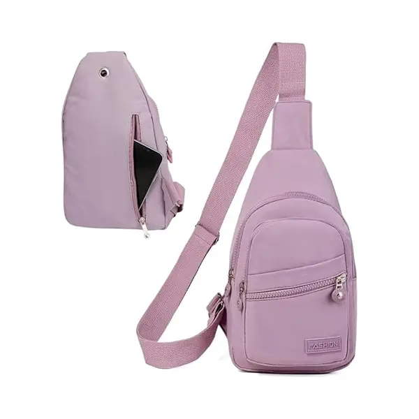 Boncy® Luxe Crossbody Schoudertas - Dames & Heren - 5 Opbergvakken En Kabelopening - Crossover Slingbag Nektasje - Schoudertassen Crossbodytassen thumbnail