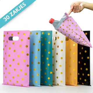 Boncy® Uitdeelzakjes - 30 Traktatie Zakjes In 6 Kleuren - Snoepzakjes Voor Uitdeelcadeaus - Cadeauzakjes Kinderfeestje Of School - Cadeautasjes Snoep