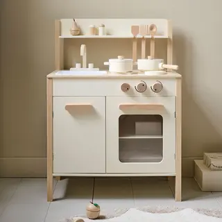 Petite Amelie Petite Amélie Speelkeuken Chantilly - Kinderkeuken Incl. 10 Keukenaccessoires - Beige
