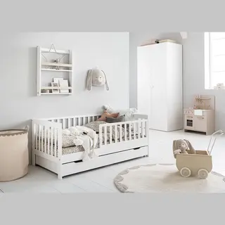 Petite Amelie Petite Amélie Peuterbed 140x70 Cm - Wit Kinderbed - Creëer Een Veilige & Stijlvolle Slaapomgeving - Voor Kleintjes Die Hun Ledikant Ontgroeid Zijn -