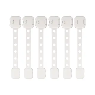 Nuvance Kinderslot Kastjes - 6 Stuks - Kinderbeveiliging Voor Kasten - Kastbeveiliging Voor Kinderen - Babyproof - Wit