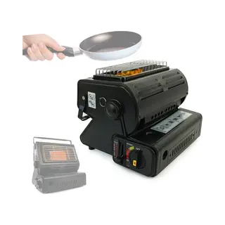 Eurocatch Combi Kooktoestel En Kachel In 1 - Gaspit - Gasfornuis - Gasstel - Cooker - Terrasverwarmer - Camping Gaskachel - Gas Heater - Verstelbaar -