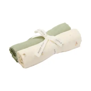 Swaddle Doek Little Dutch 70x70cm Forest Treasures&Sage 2-pack