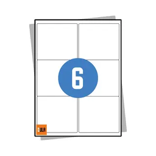 Dula Etiketten - Stickervellen A4 - 6 Stickers Per Vel - 99, 1 X 93, 1 Mm - 100 Vel