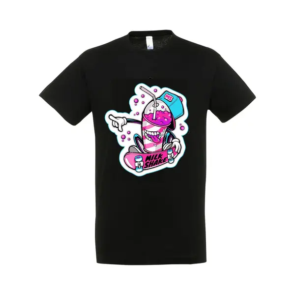 Sols T-Shirt 1-123k Zwart Cartoon Skate Milkshake - M thumbnail