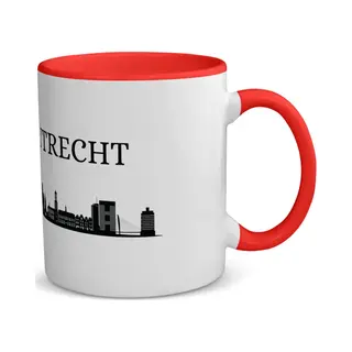 Akyol - Utrecht Koffiemok - Theemok - Rood - Utrecht - Toeristen - Stad - Geschenk - Cadeau - Kado - 350 Ml Inhoud