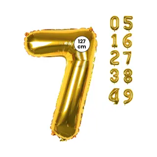 Fienosa Cijfer Ballonnen - Nummer 7 - Goud Kleur - 127 Cm - Xxl Groot - Helium Ballon - Verjaardag Ballon - Verjaardag Versiering - Leeftijd