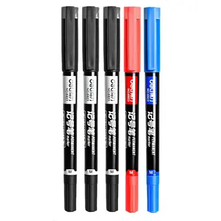 Ainy - Duo Permanente Fineliners Watervast - Set Van 5 Markers Zwart, Blauw & Rood Fineliner | Fine Liner Manga /anime Tekenen | Bullet Journal