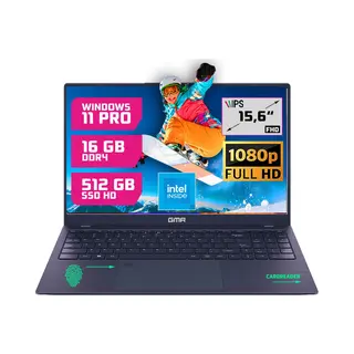 Gmr - 15.6 Inch Full Hd Laptop - Intel N95 - 16GB DDR4 Ram - 512GB Ssd - Windows 11 Pro Voor Thuis, Office En Studie Notebook
