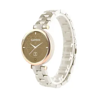 Strap-it Stalen Schakel Bandje - Geschikt Voor Garmin Lily (champagne Goud)