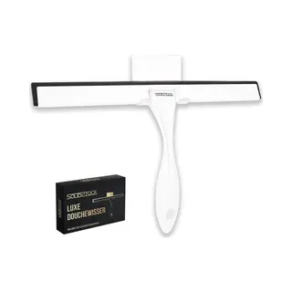 SolidStock Douchewisser Wit Rvs - Luxe Trekker Douche - Ophanghaak Zonder Boren - Douche Trekker Wit