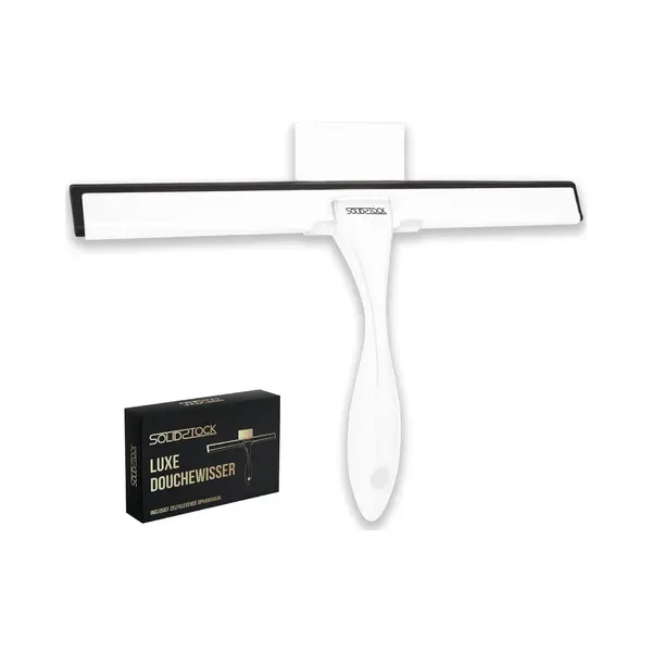 SolidStock Douchewisser Wit Rvs - Luxe Trekker Douche - Ophanghaak Zonder Boren - Douche Trekker Wit thumbnail