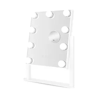 Bayt Hollywood Spiegel Met Verlichting - Make Up Spiegel Met Verlichting - Spiegel Met Verlichting - Dimbaar - 10x Vergroting - 36 X 30 Cm - Wit