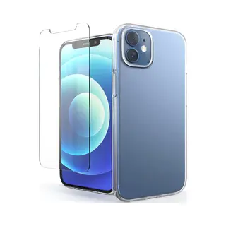 Podec Telefoonhoesje Doorzichtig Geschikt Voor Iphone 12 Mini Hoesje Transparant Met Screenprotector Beschermglas