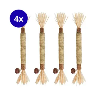 Furtastic® Matatabi Stokjes Voor Katten - 4 Stuks – 100% Natuurlijk Catnip Kattenspeelgoed