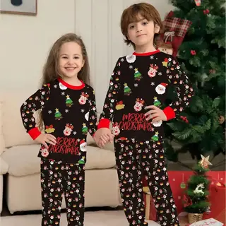EazyPeezy Pyjama In Kerstthema Voor Het Hele Gezin - Kerstpyjama Voor Volwassenen, Kinderen En Honden - 8 Jaar