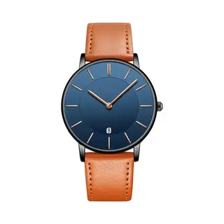 Tyme Oslo Heren Horloge - Polshorloge - 39.5mm - Waterdicht Tot 30m - Blauw Bruin