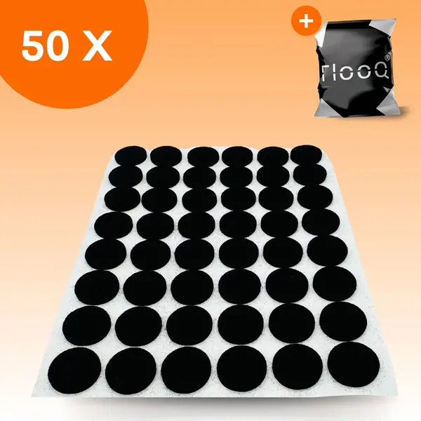 Flooq Anti Kras Zelfklevend Meubelvilt Zwart - 50 Stuks - Rond - 1, 8 Cm Diameter - Voor Meubels thumbnail